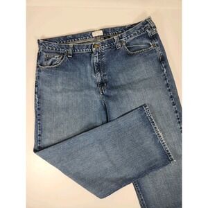 Vintage DKNY Jeans Mens 40x30 Blue Cotton Relaxed Baggy Distressed Denim